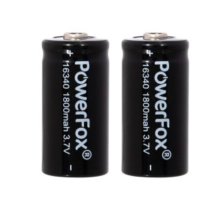 Batteries PowerFox 16340 rechargeables pour pointeur laser compact