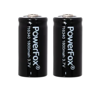 Batteries PowerFox 16340 rechargeables pour pointeur laser compact
