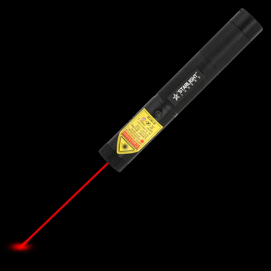 Pointeur laser rouge R1 Pro avec faisceau laser visible dans l’obscurité