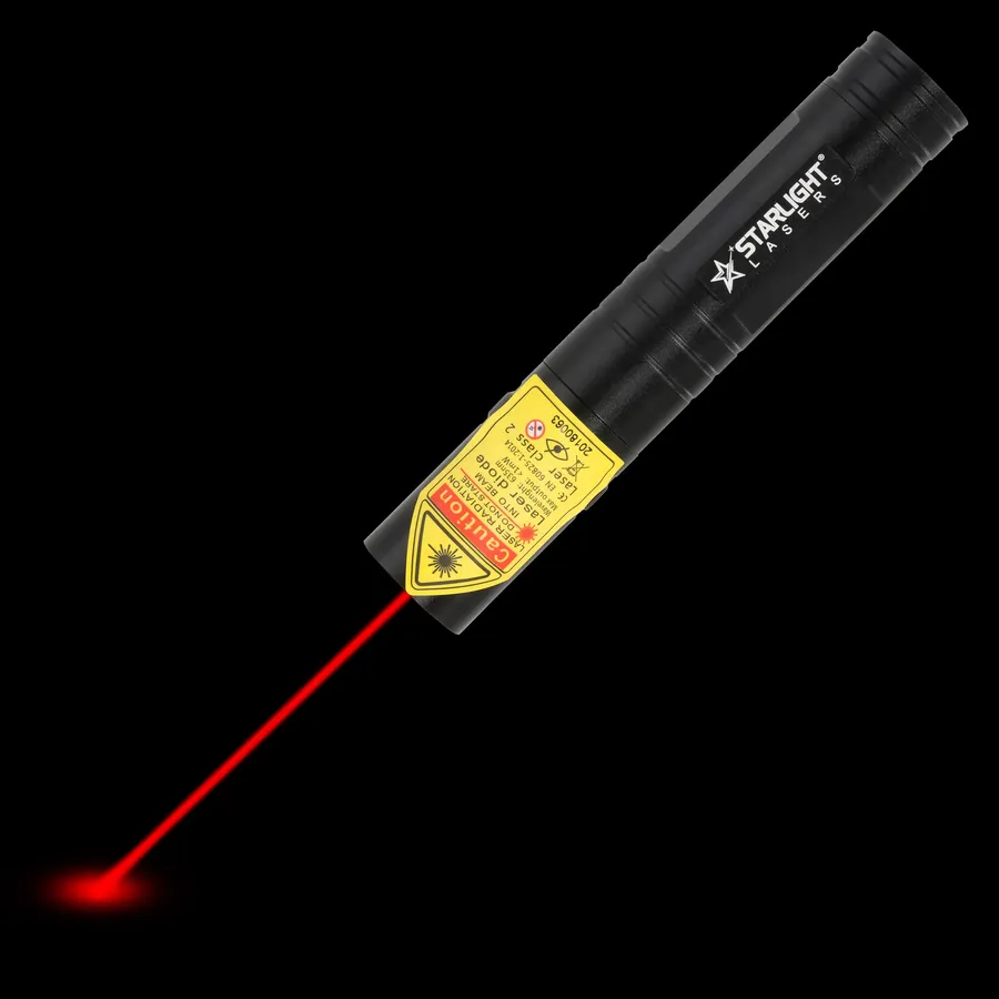 Pointeur laser rouge R2 Pro avec faisceau laser visible dans l’obscurité