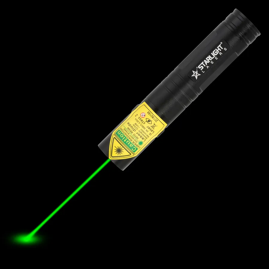 Pointeur laser vert G2 Pro avec faisceau laser visible dans l’obscurité