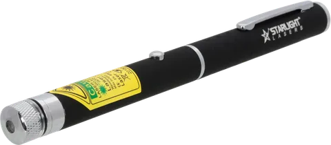 Pointeur laser vert X2 vu de face, de biais