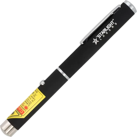 Stylo laser rouge M1 vu de face, de biais
