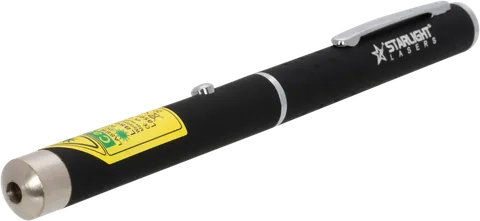 Stylo laser vert X1 vu de face, de biais